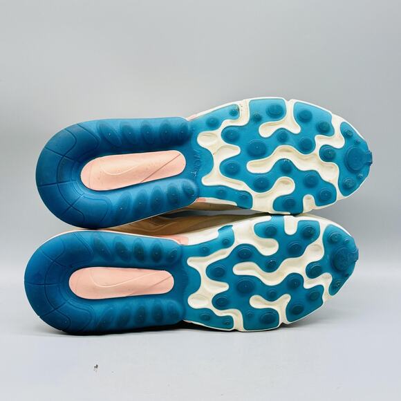 Nike Shoes Womens 11 White Pink Air Max 270 React Running Athletic Sneakers - Picture 10 of 12